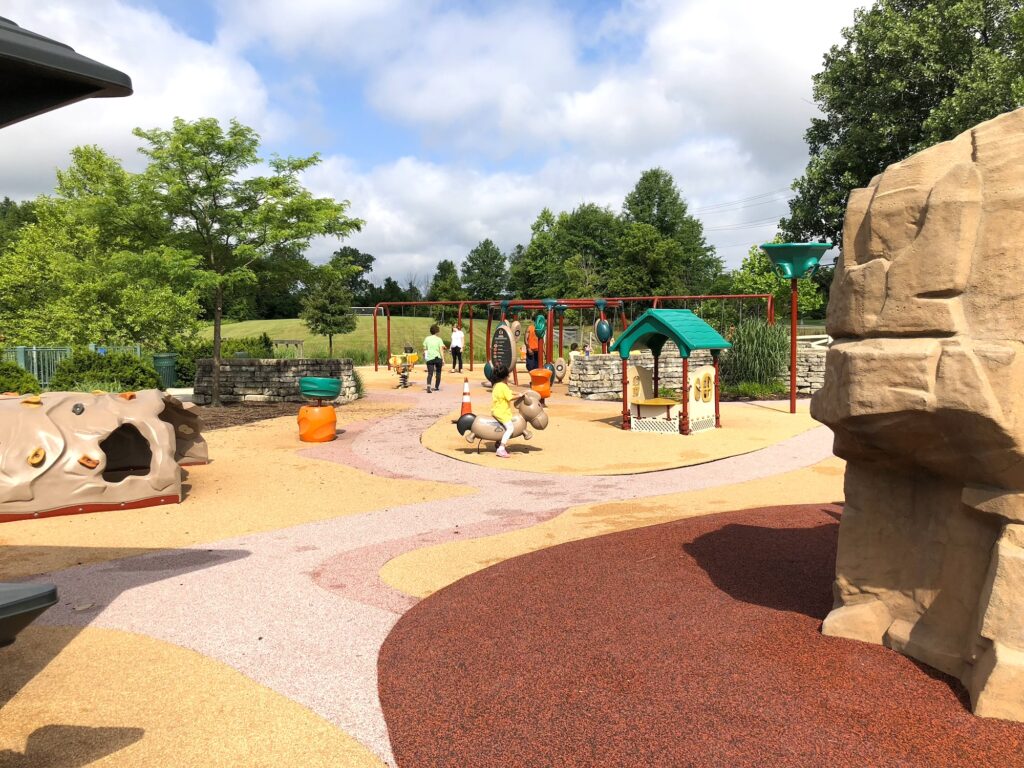 Toddler play area at Millstone Creek Park.