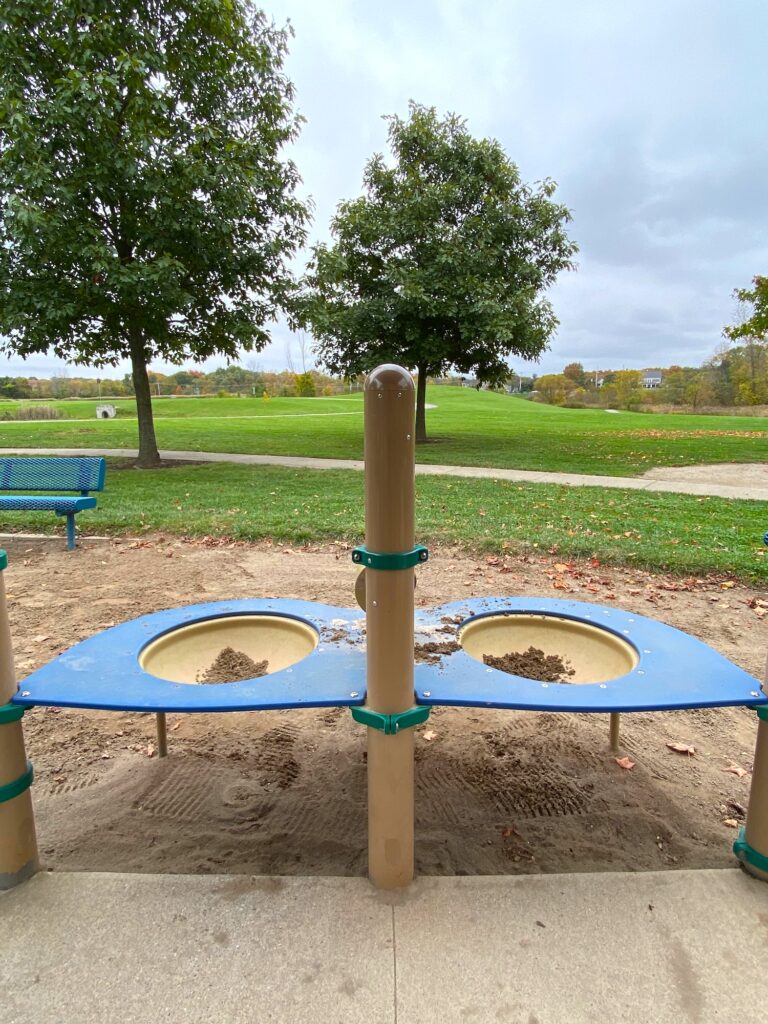 A play area at the sand pit at Liberty Park.