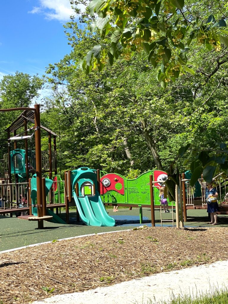 A play structure for older kids at Miller Park in Upper Arlington.