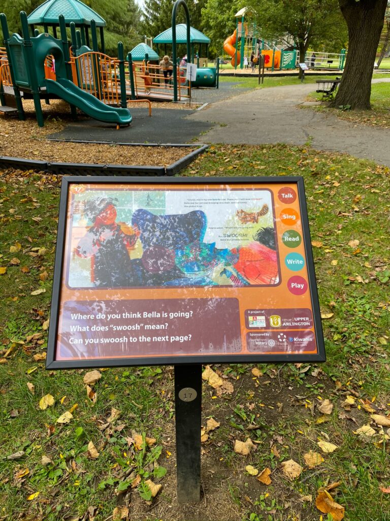 The Story Trail at Fancyburg Park in Upper Arlington, Ohio.
