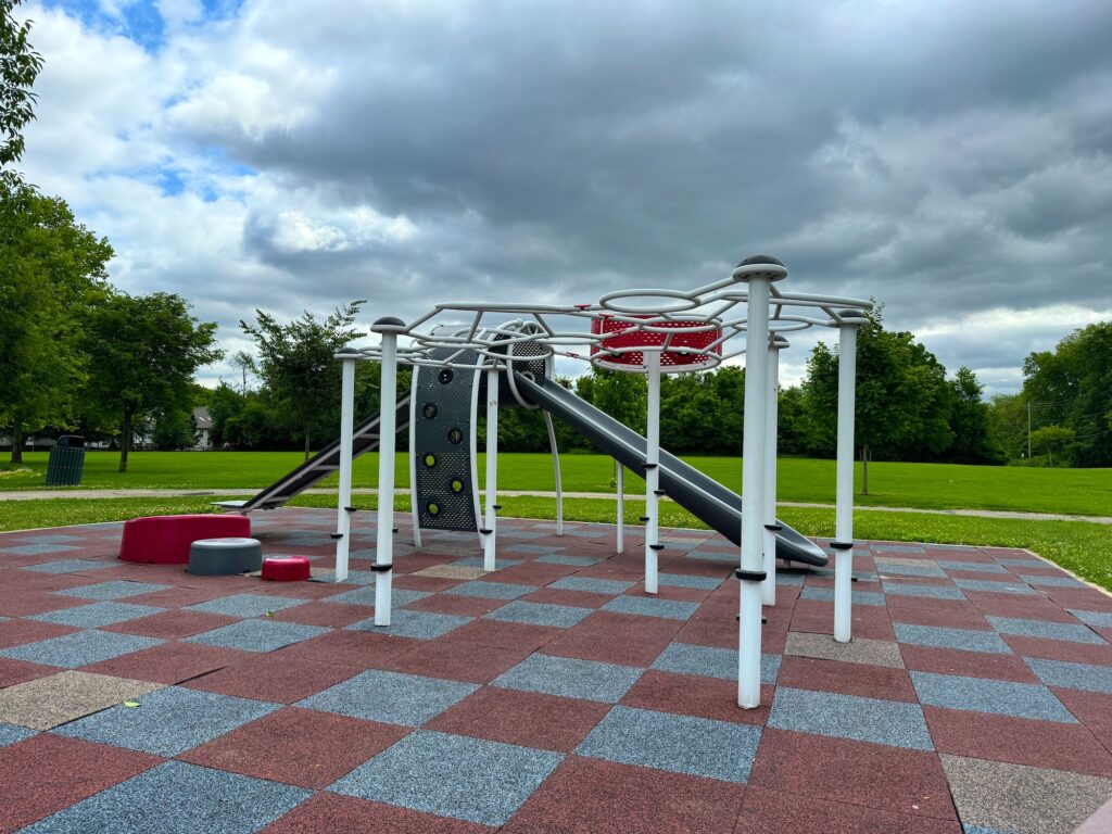 Play structure at McCorkle Park in Gahanna, Ohio.
