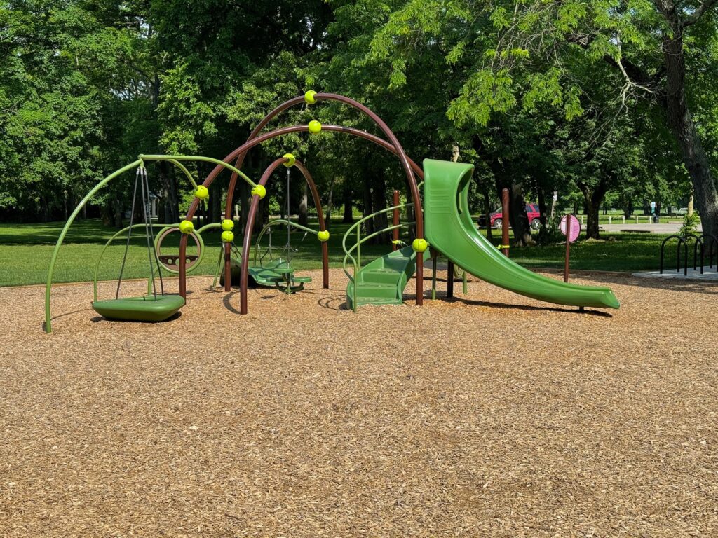 A smaller play structure at Whetstone Park.